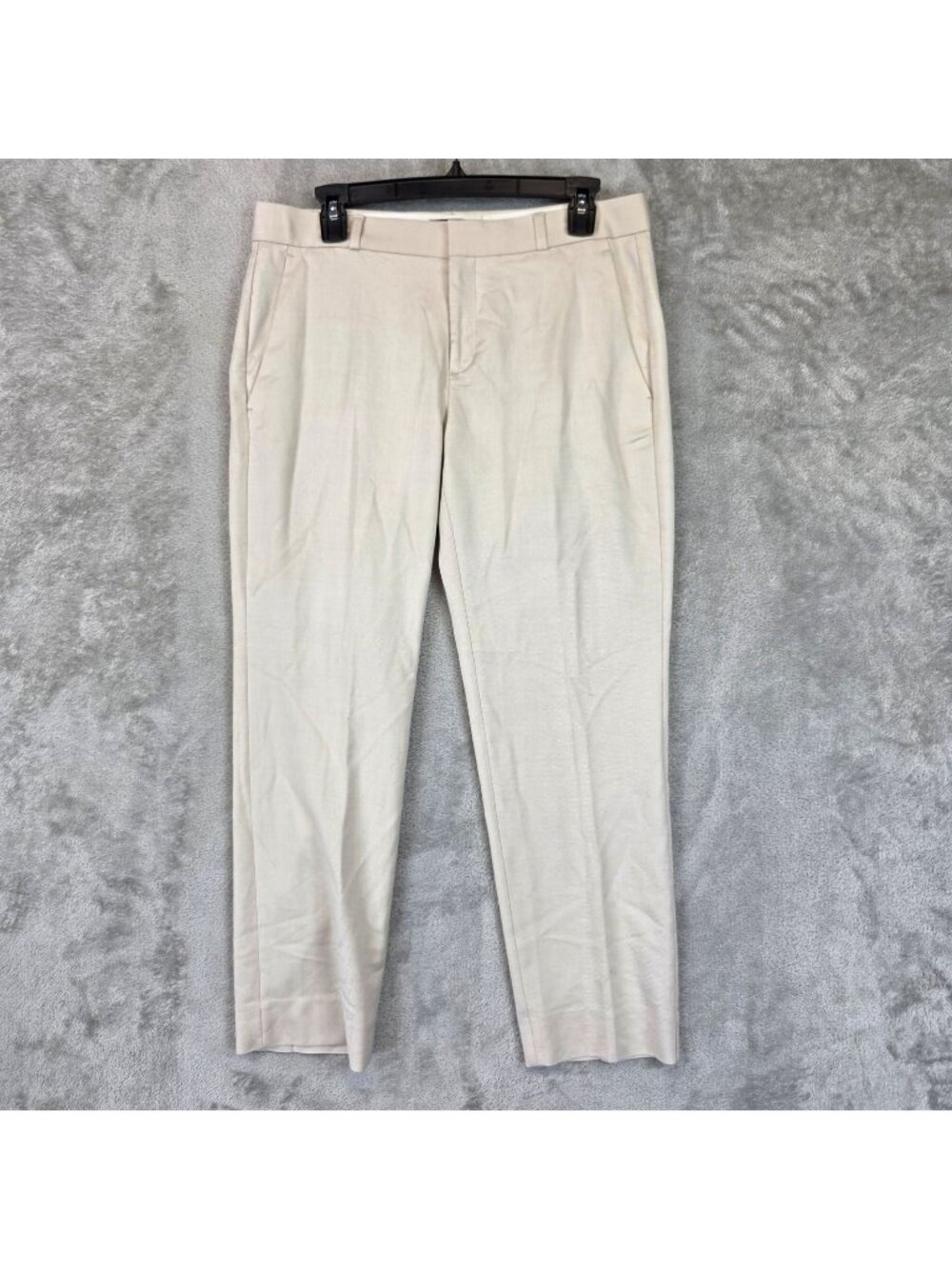 Banana Republic Avery Dress Pants Womens 6 Beige Twill Straight Leg Stretch